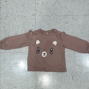 Brown Bear Face Kids Sweatshirt